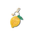Load image into Gallery viewer, Hand-painted Lemon Bag Charm + Keychain