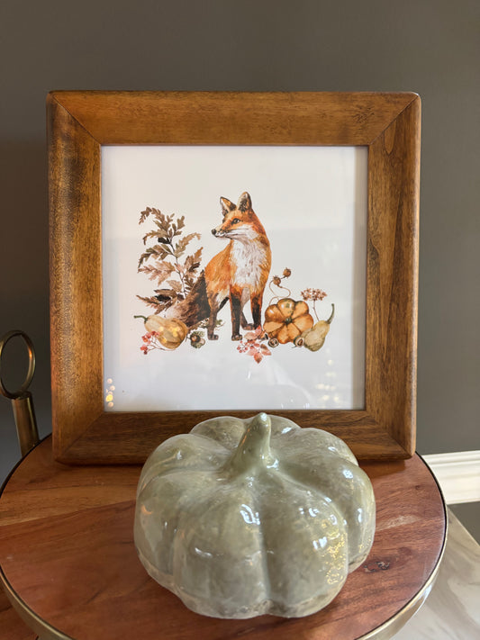 Woodland Fox Print | Framed 8x8 Artwork