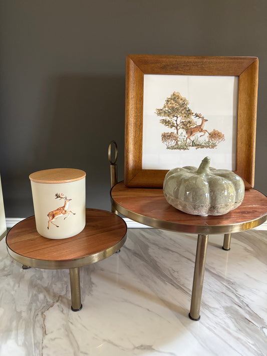 Woodland Deer - Candle & Framed Print Set