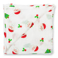 Load image into Gallery viewer, Santa & Christmas Trees Cotton Muslin Swaddle Blanket