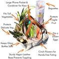 Load image into Gallery viewer, Heavy Canvas Tote Bag | Reusable Multi-Pocket Market Tote