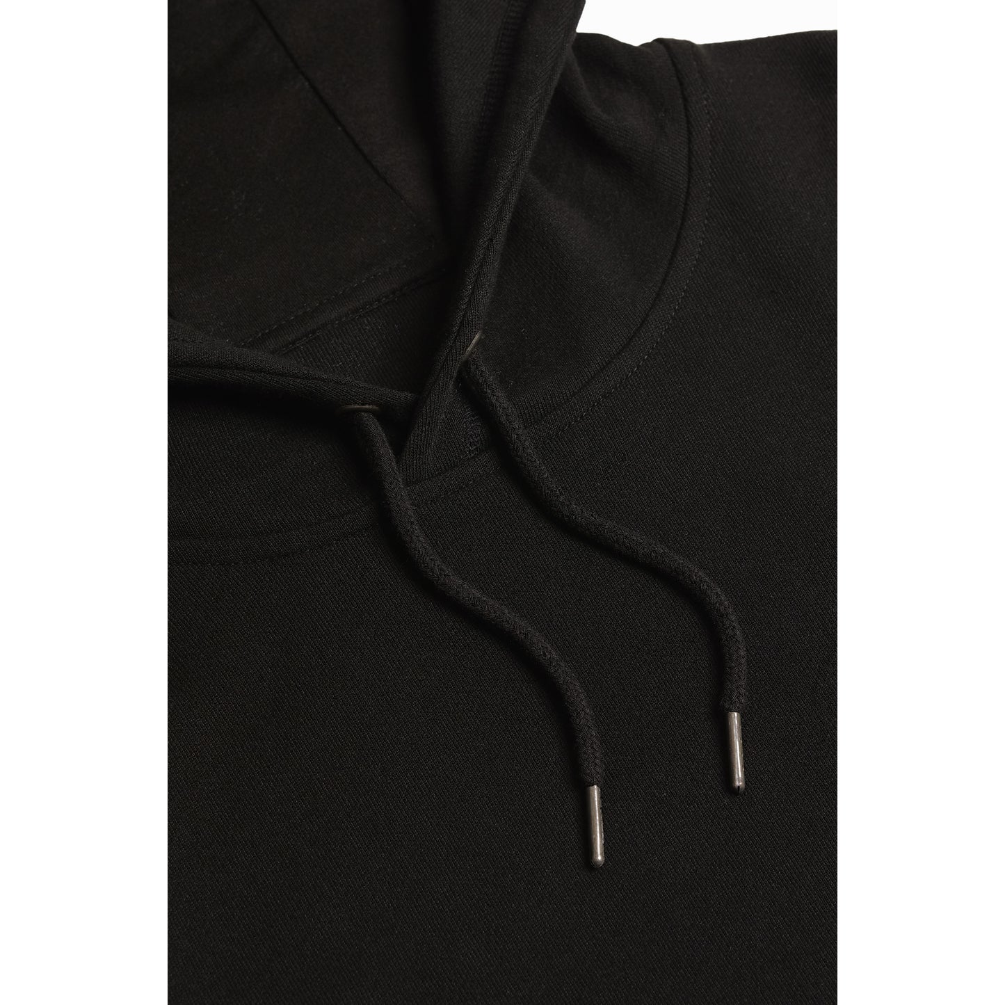 Black Midweight Organic French Terry Hood