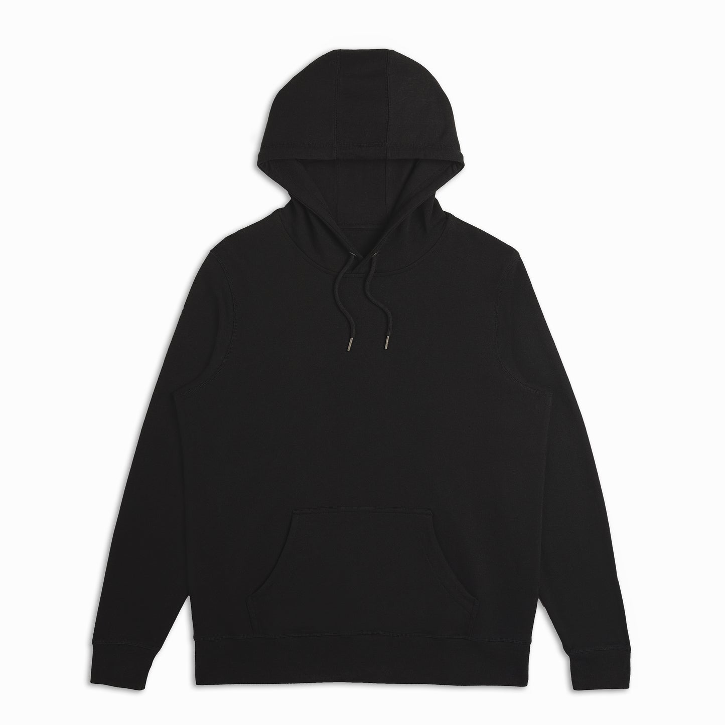 Black Midweight Organic French Terry Hood