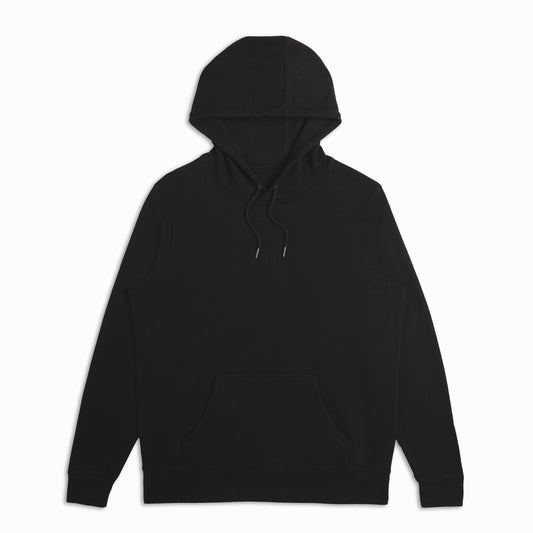 Black Midweight Organic French Terry Hood