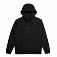 Load image into Gallery viewer, Unisex Black Heavyweight Organic Brushed Hooded Sweatshirt