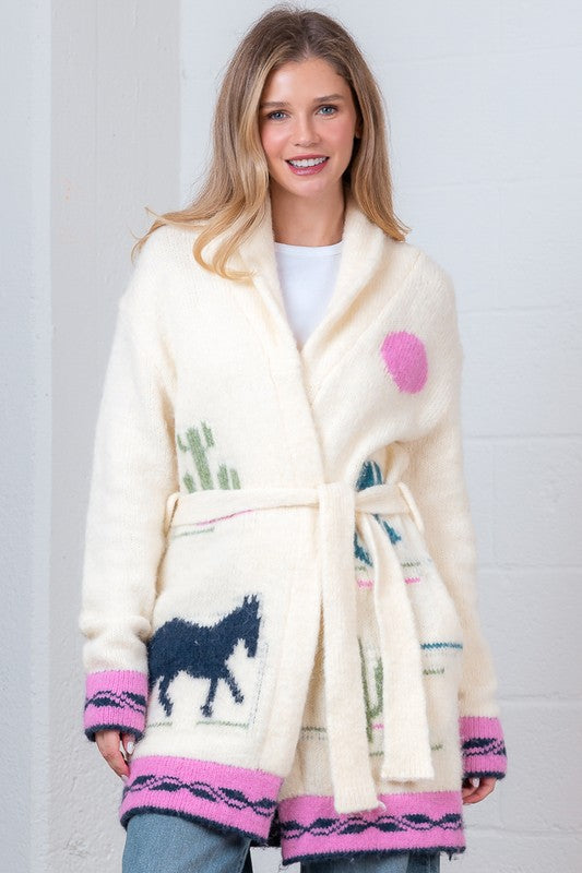 Painted Desert Robe Sweater
