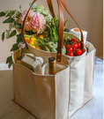 Load image into Gallery viewer, Heavy Canvas Tote Bag | Reusable Multi-Pocket Market Tote
