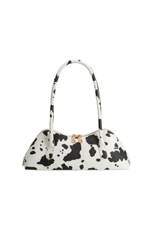Melie Bianco Dakota East West Shoulder Bag - Cow Print