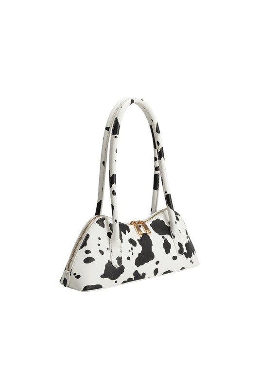 Melie Bianco Dakota East West Shoulder Bag - Cow Print