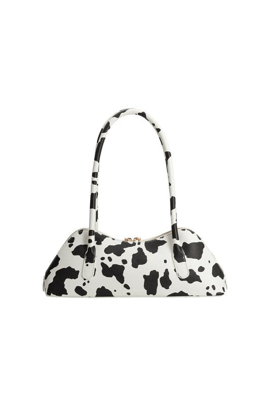 Melie Bianco Dakota East West Shoulder Bag - Cow Print