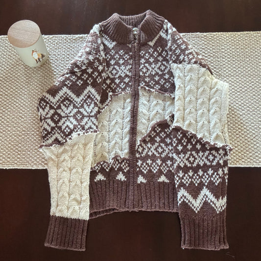 Fair Isle Sweater - Brown