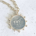 Load image into Gallery viewer, Legacy Horse Coin Pendant Gold Plated Necklace
