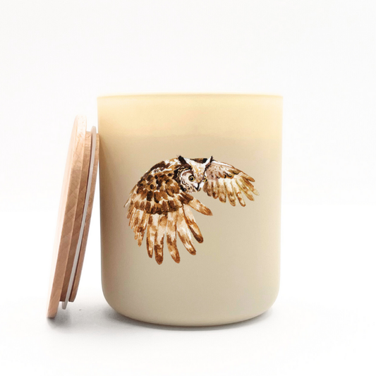 Woodland Owl Candle - Plum Cashmere