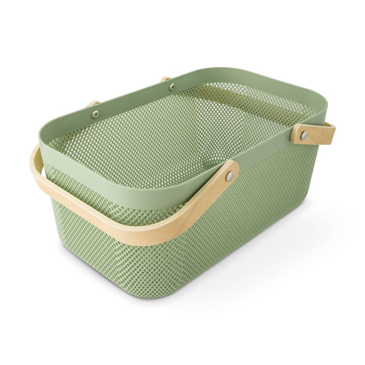 Large PP Mesh Basket w/ Wooden Handle - ETS