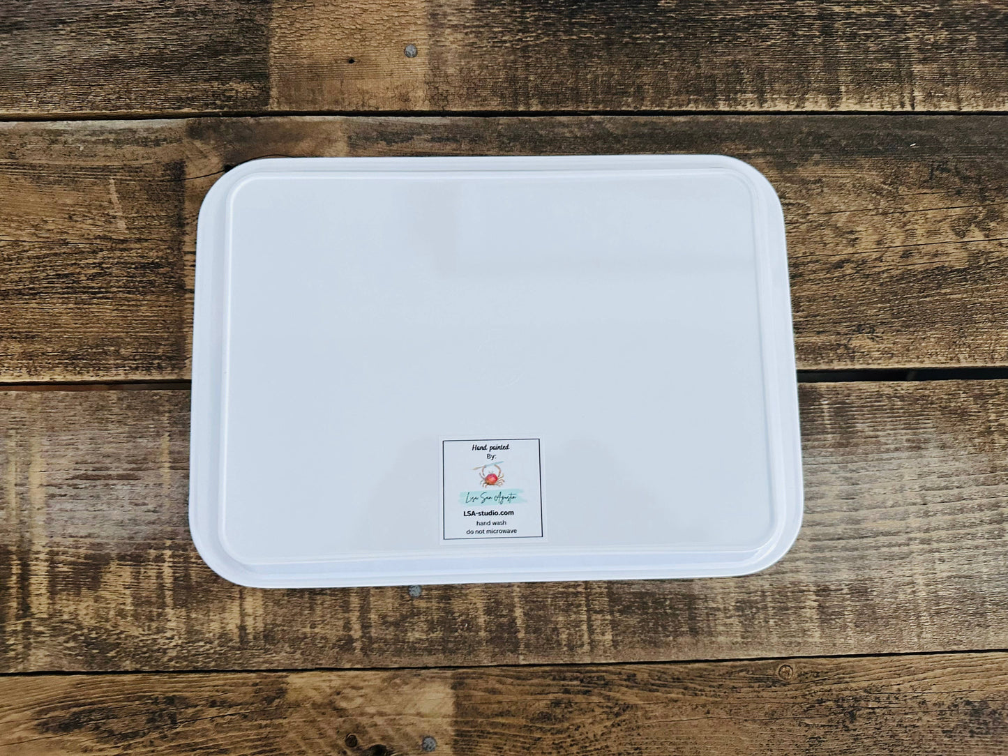 Backyard birds watercolor illustrated melamine serving tray