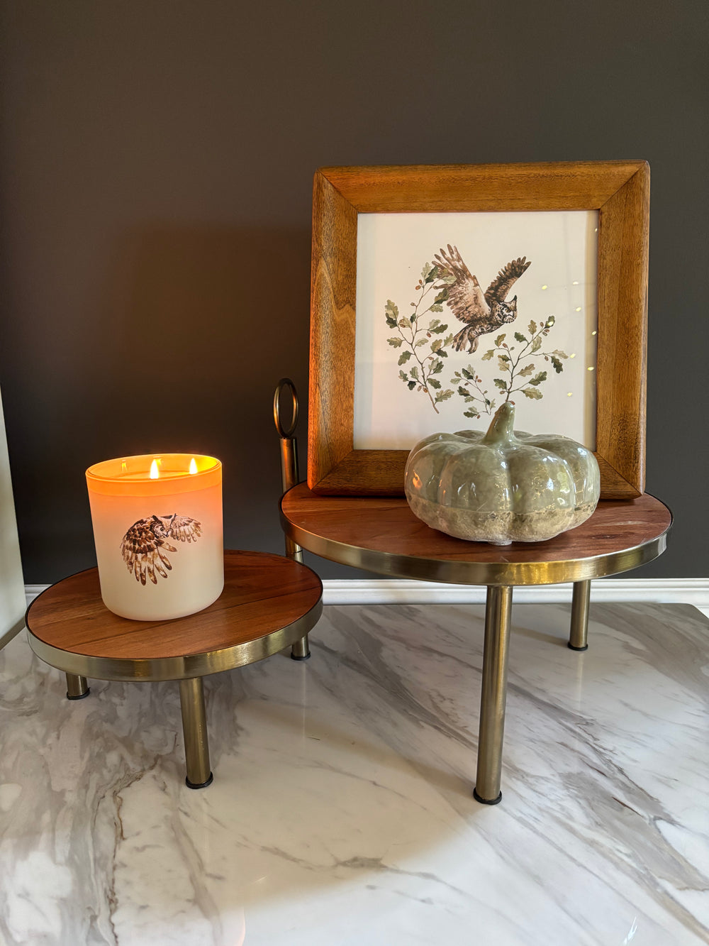 Woodland Owl Print | Framed 8x8 Artwork