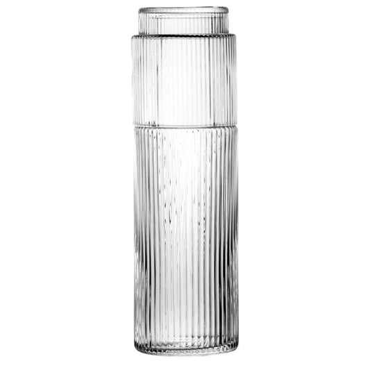 Ribbed Deskside Carafe and Glass Ensemble 0.6 L