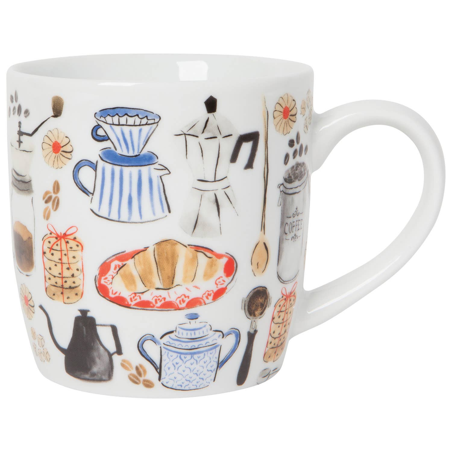 Coffee, Tea & Pastries Porcelain Mug