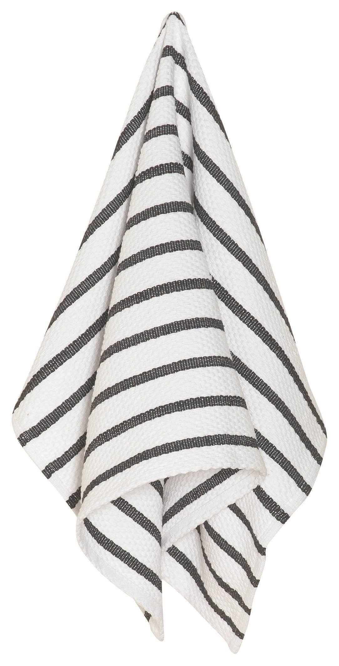 Basketweave Black Kitchen Towel