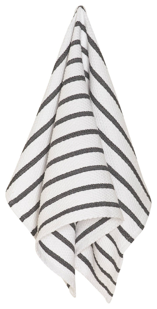 Basketweave Black Kitchen Towel