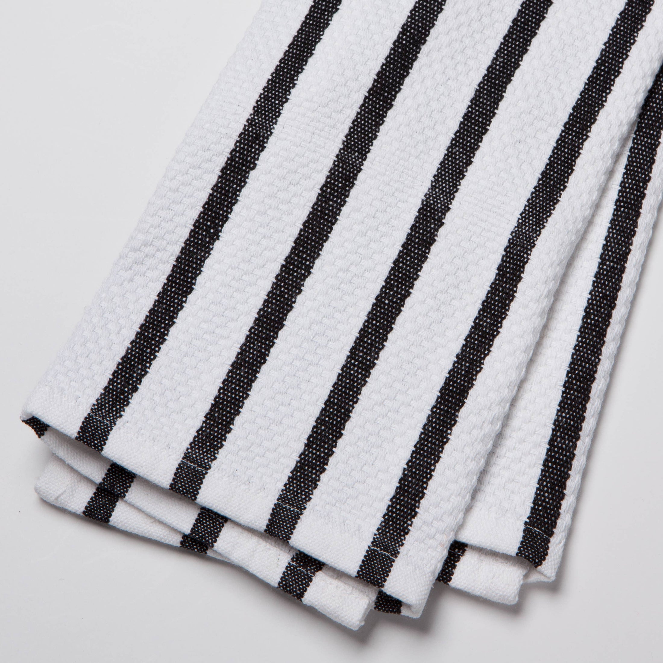 Basketweave Black Kitchen Towel