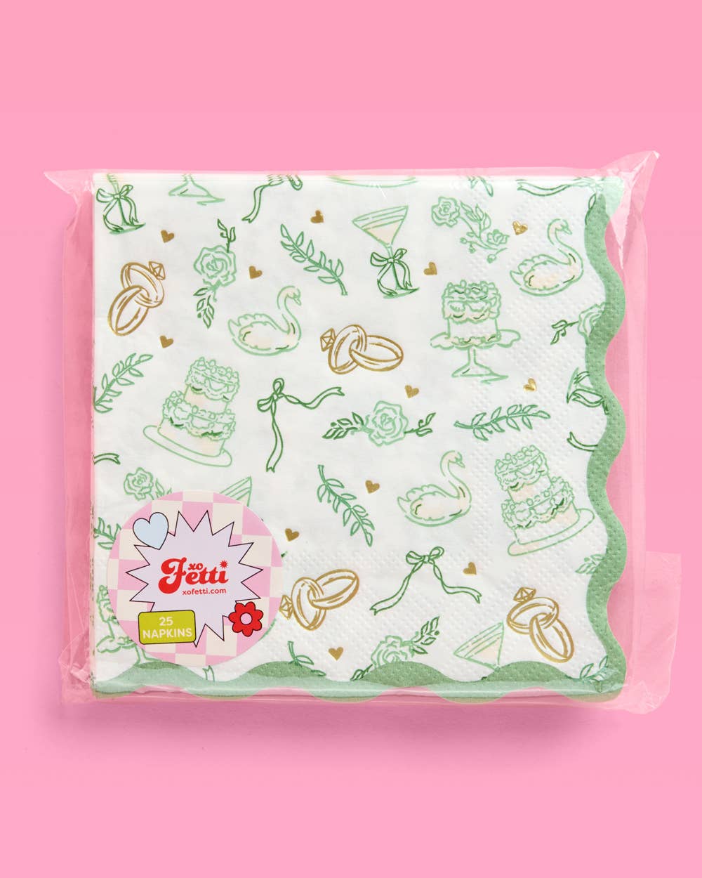 Bach Napkins Green Pattern | bachelorette, bridal, sage