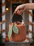 Load image into Gallery viewer, Pumpkin Basket | Quilted Storage Basket | Halloween Basket
