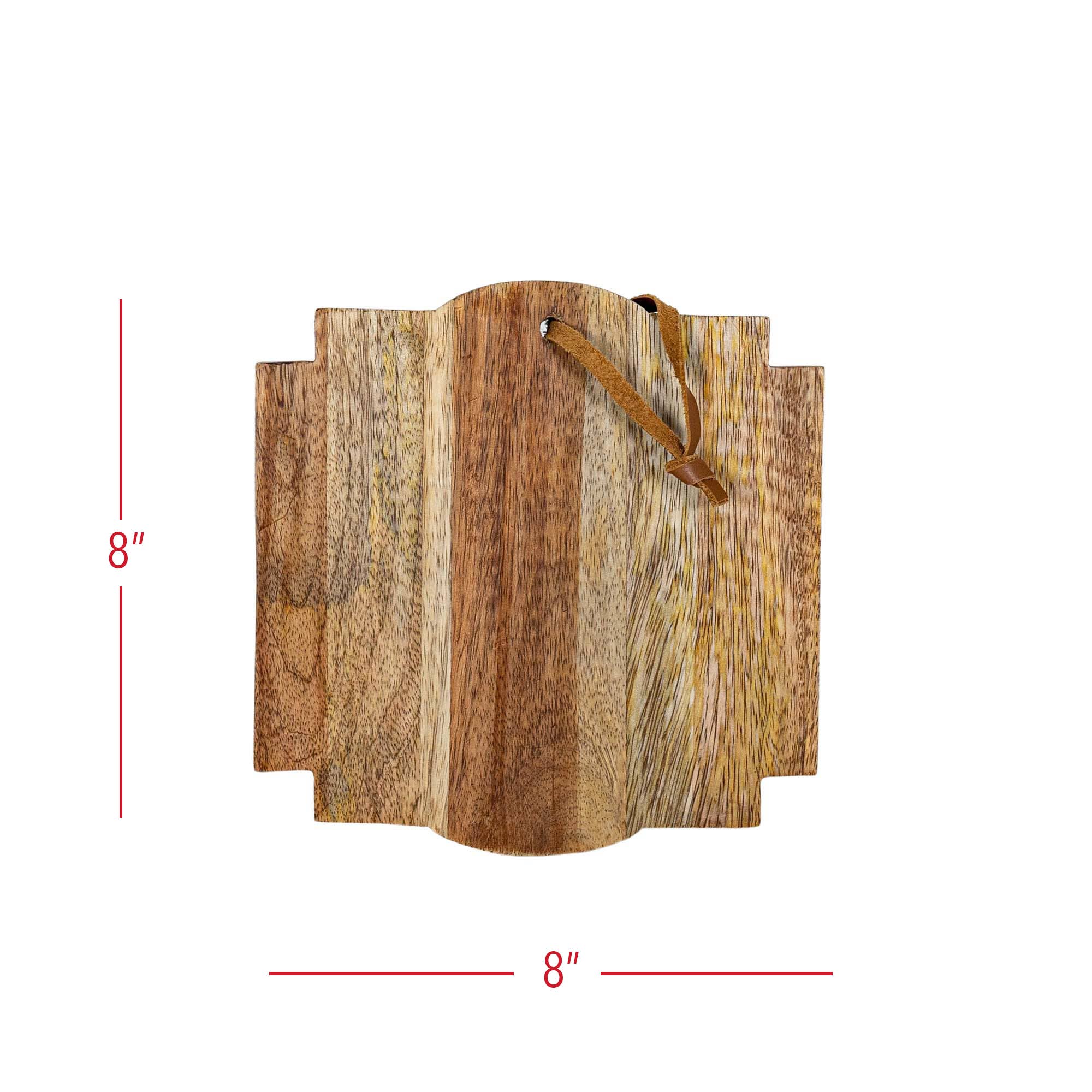 Florence Pieced Square Cutting Board Natural Mango Wood