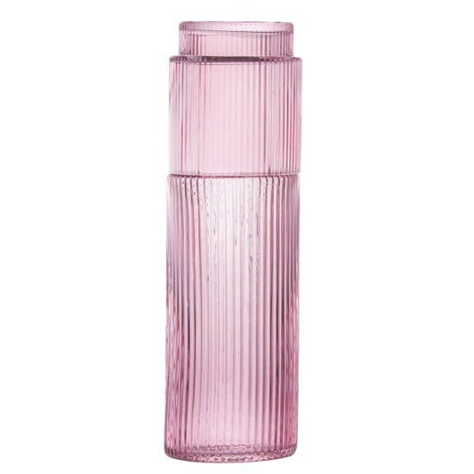 Ribbed Deskside Carafe and Glass Ensemble 0.6 L