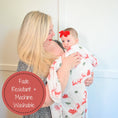 Load image into Gallery viewer, Santa & Reindeer Cotton Muslin Swaddle Blanket
