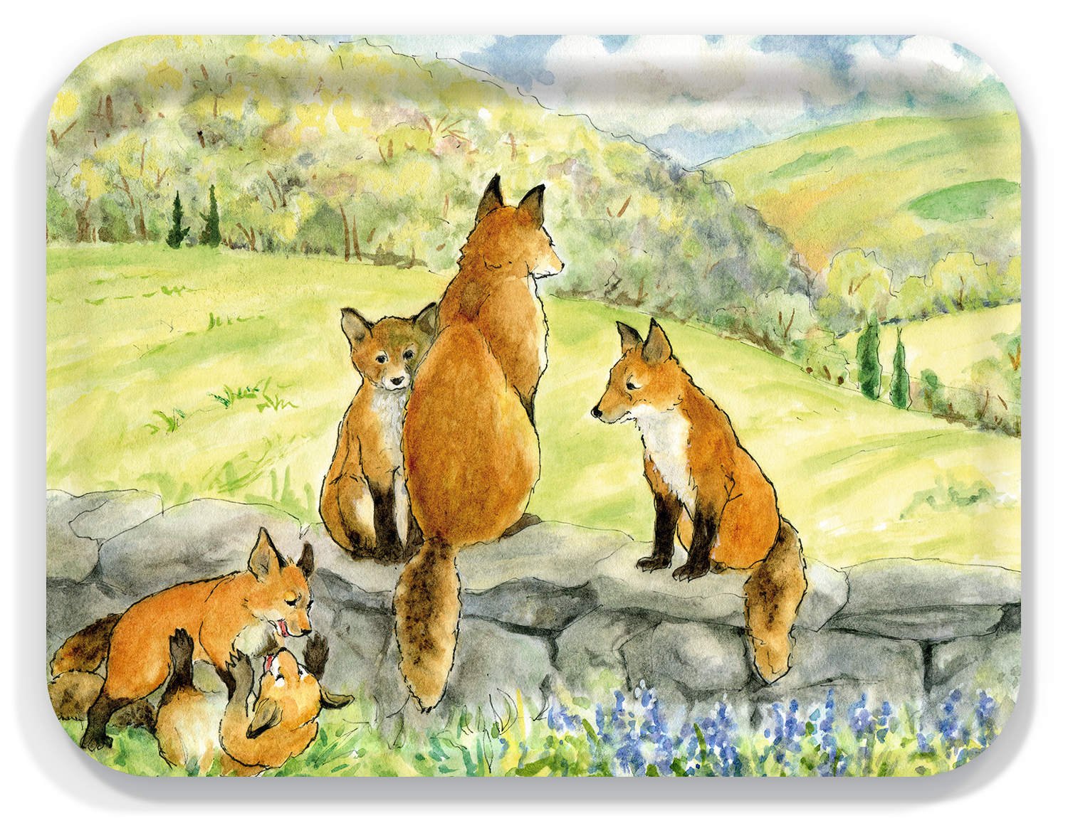 Fox Family -  Serving Tray