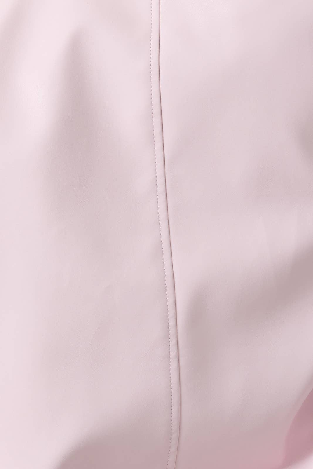 PINK FAUX LEATHER JACKET WITH BLANKET STITCH