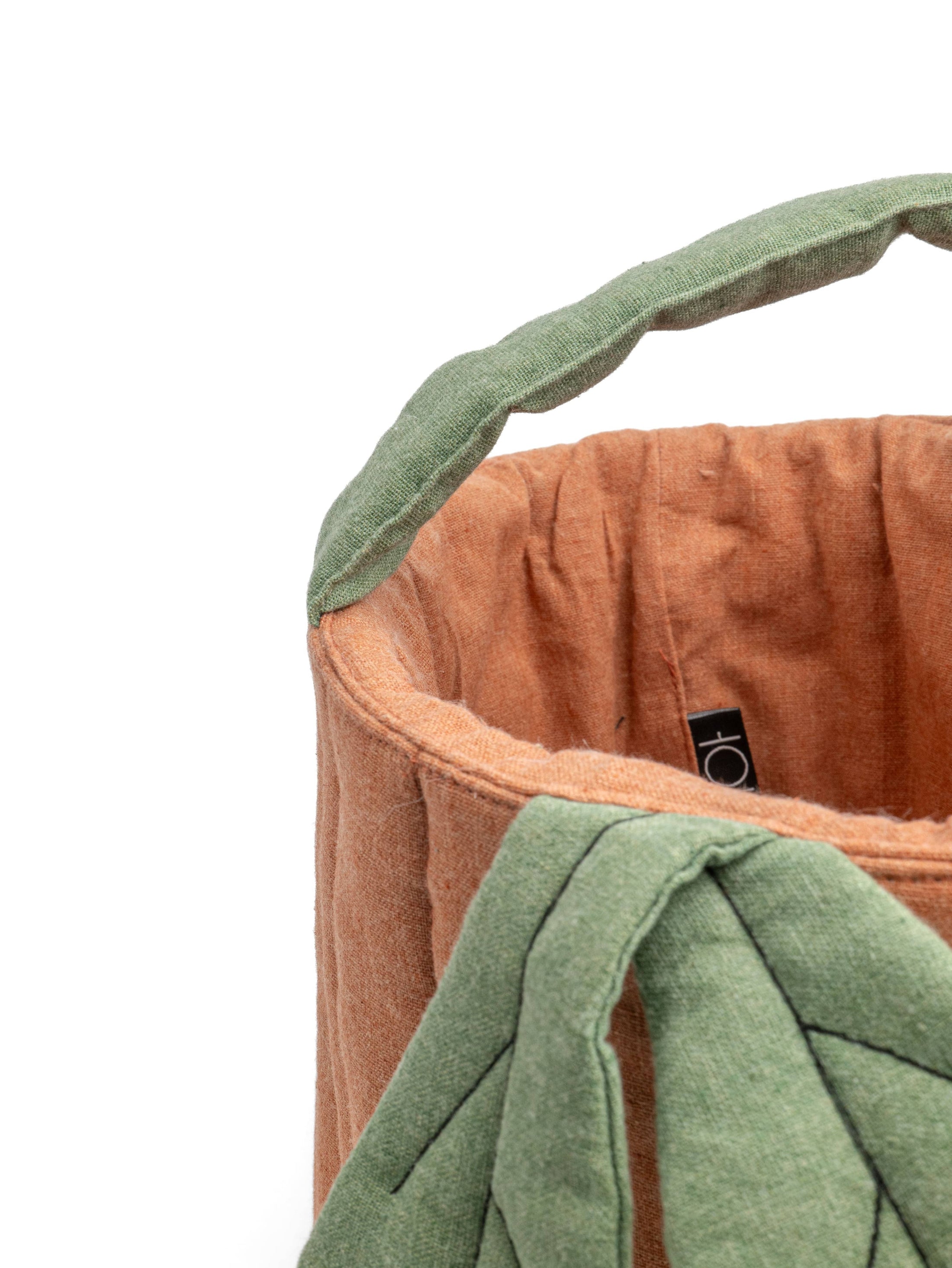 Pumpkin Basket | Quilted Storage Basket | Halloween Basket