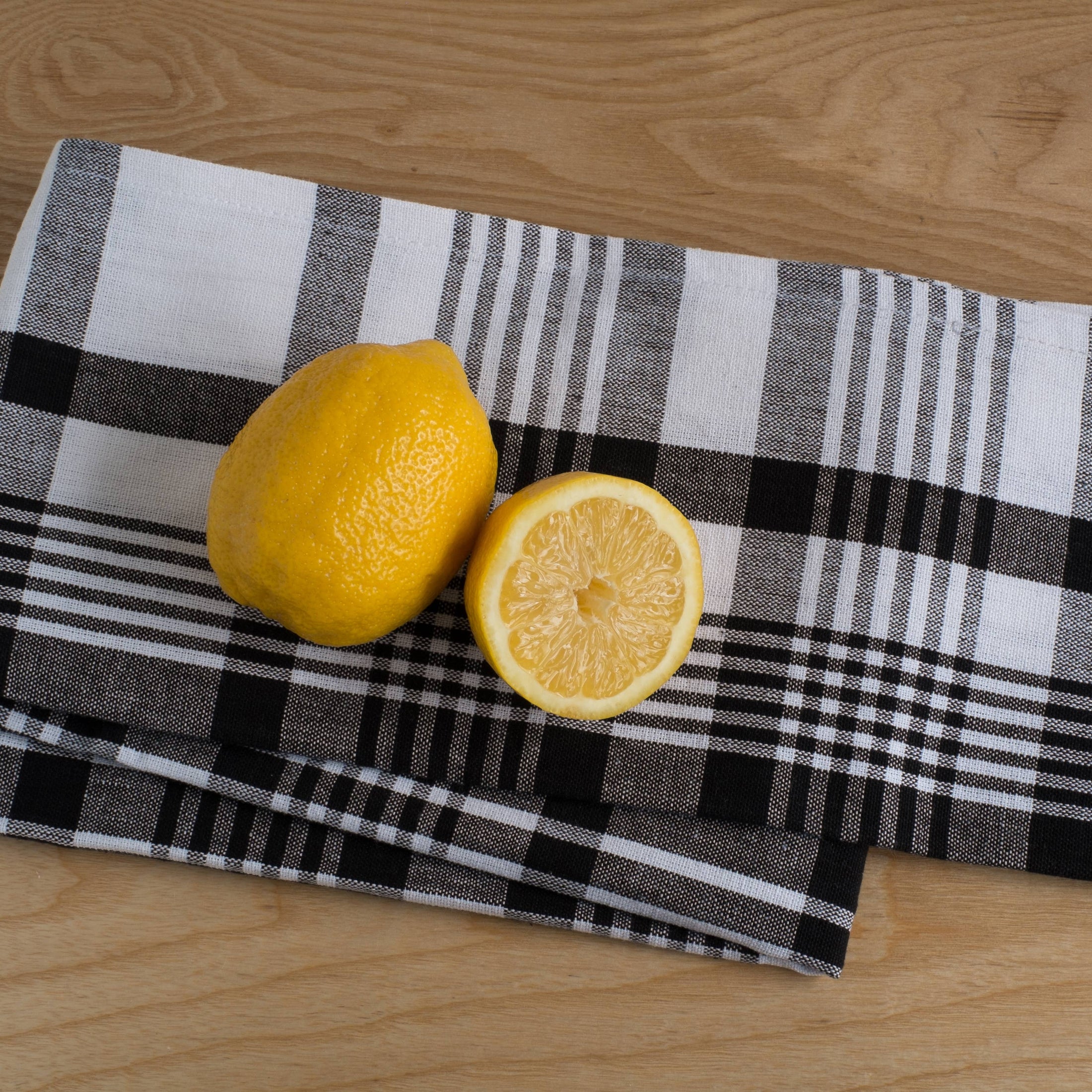 Black Jumbo Dishtowels Set of 3