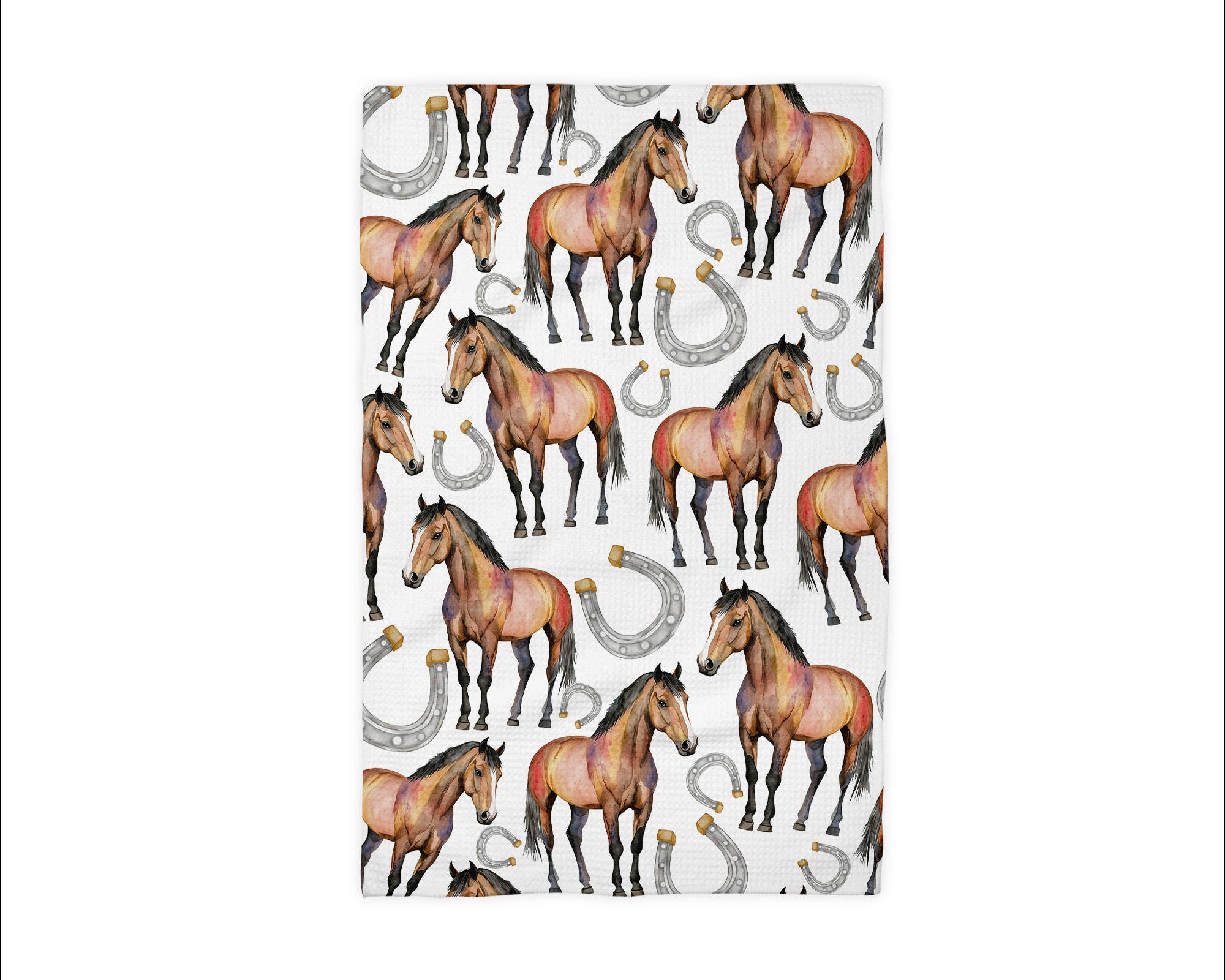 Horse Shoes Kitchen Towel