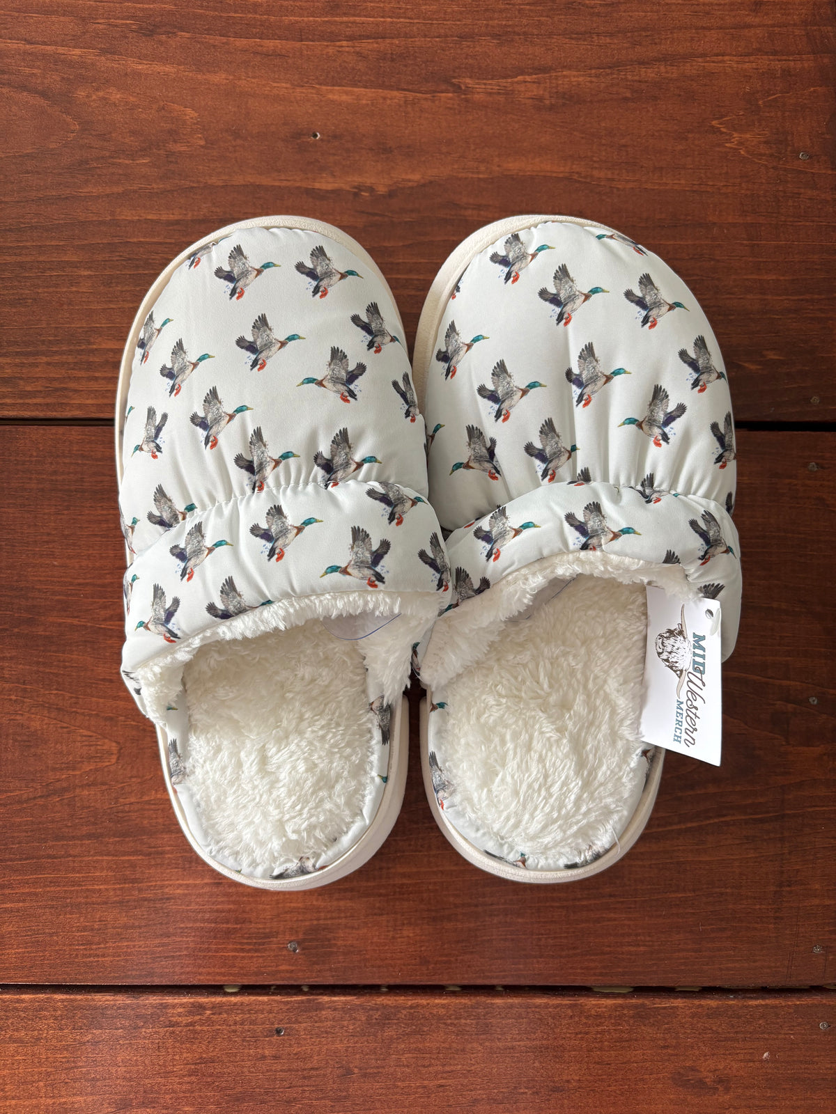 Mallard Duck Cushioned Slippers with Supportive Sole