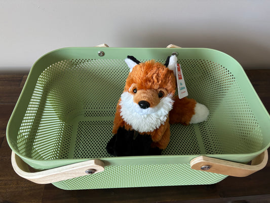 The Hollis Mesh All-Purpose Storage Basket with Wooden Handles - Sage