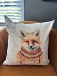 Load image into Gallery viewer, Fair Isle Fox Pillow Cover

