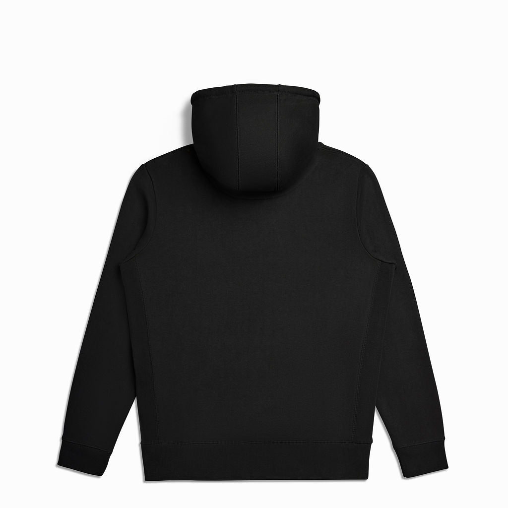 Unisex Black Heavyweight Organic Brushed Hooded Sweatshirt
