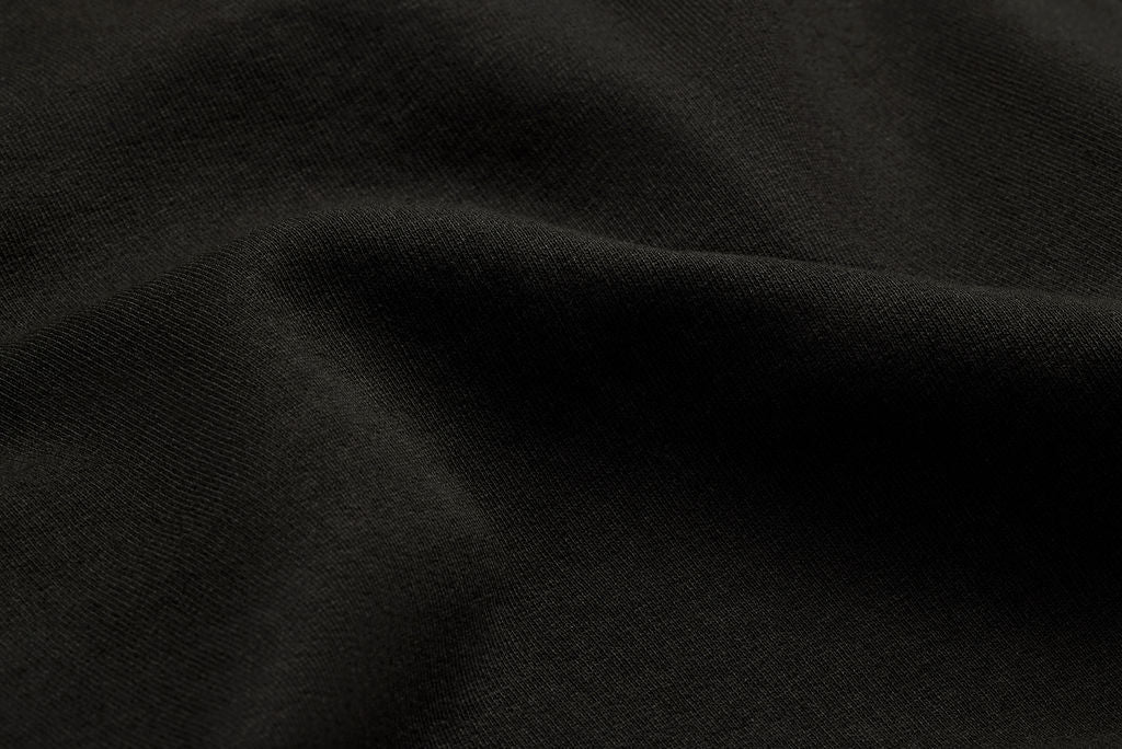 Unisex Black Heavyweight Organic Brushed Hooded Sweatshirt