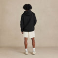 Load image into Gallery viewer, Unisex Black Heavyweight Organic Brushed Hooded Sweatshirt
