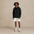 Load image into Gallery viewer, Unisex Black Heavyweight Organic Brushed Hooded Sweatshirt
