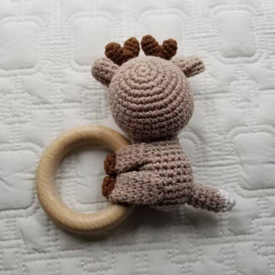 Deer Hand Crochet Rattle
