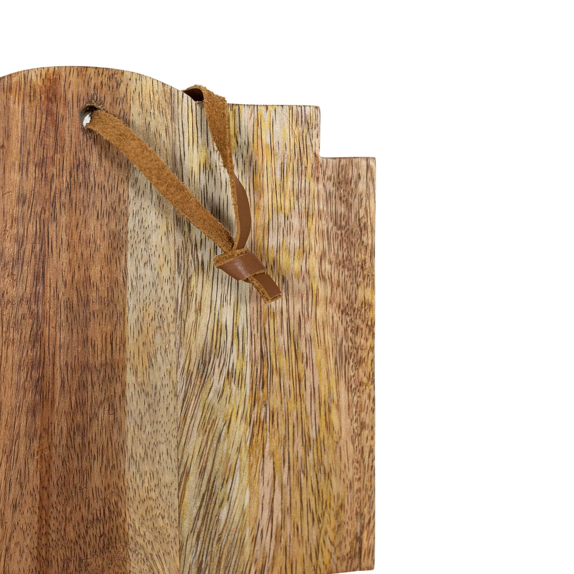 Florence Pieced Square Cutting Board Natural Mango Wood