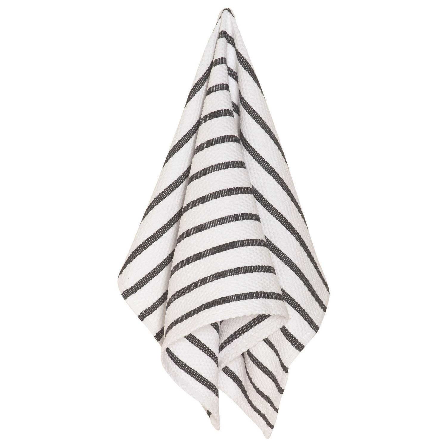 Basketweave Black Kitchen Towel