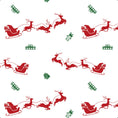 Load image into Gallery viewer, Santa & Reindeer Cotton Muslin Swaddle Blanket
