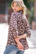Load image into Gallery viewer, Chocolate & Cream Horse Print Button Down
