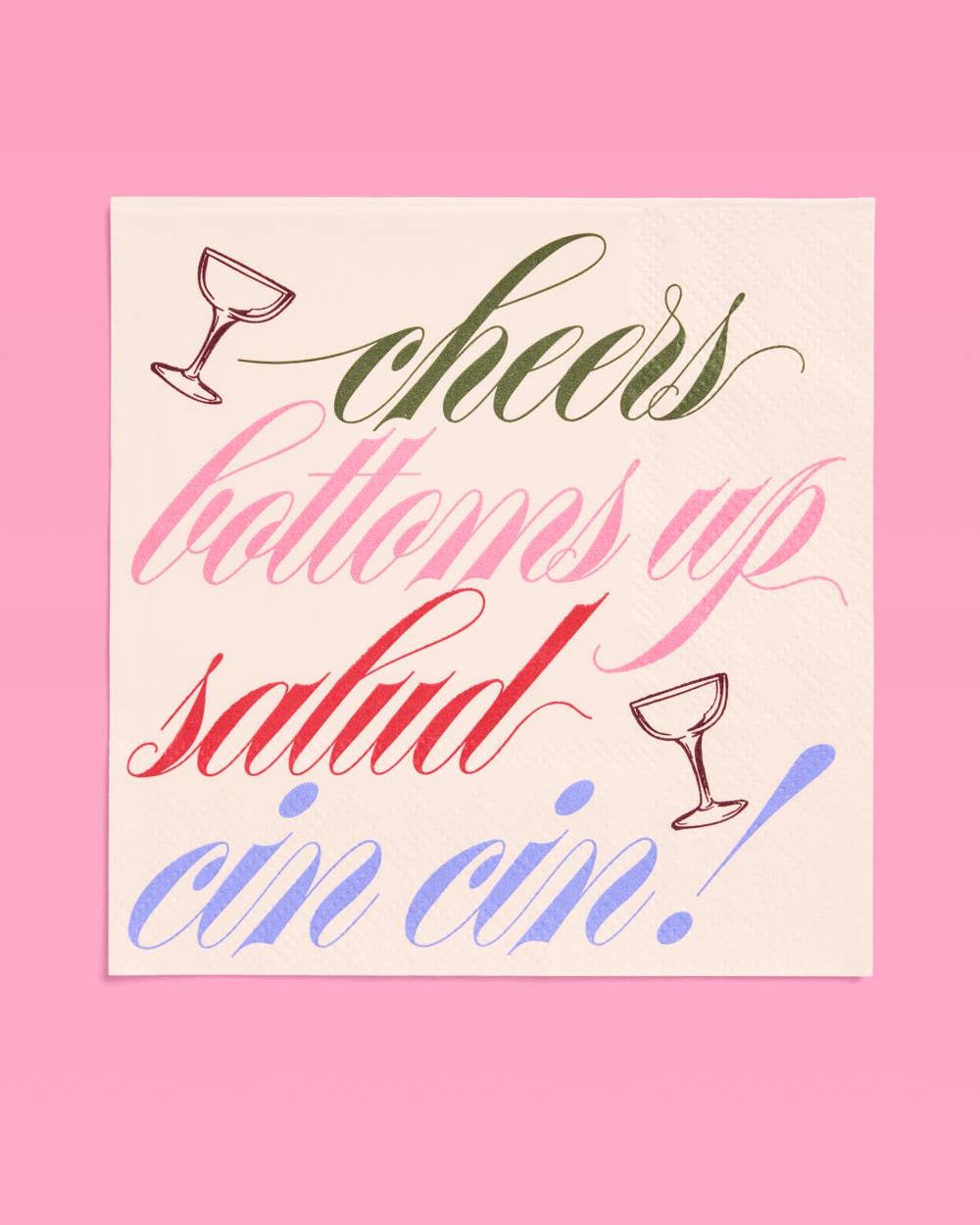 Cheers Cocktail Napkins | White Party Napkins, Cocktail