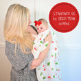 Load image into Gallery viewer, Santa & Christmas Trees Cotton Muslin Swaddle Blanket
