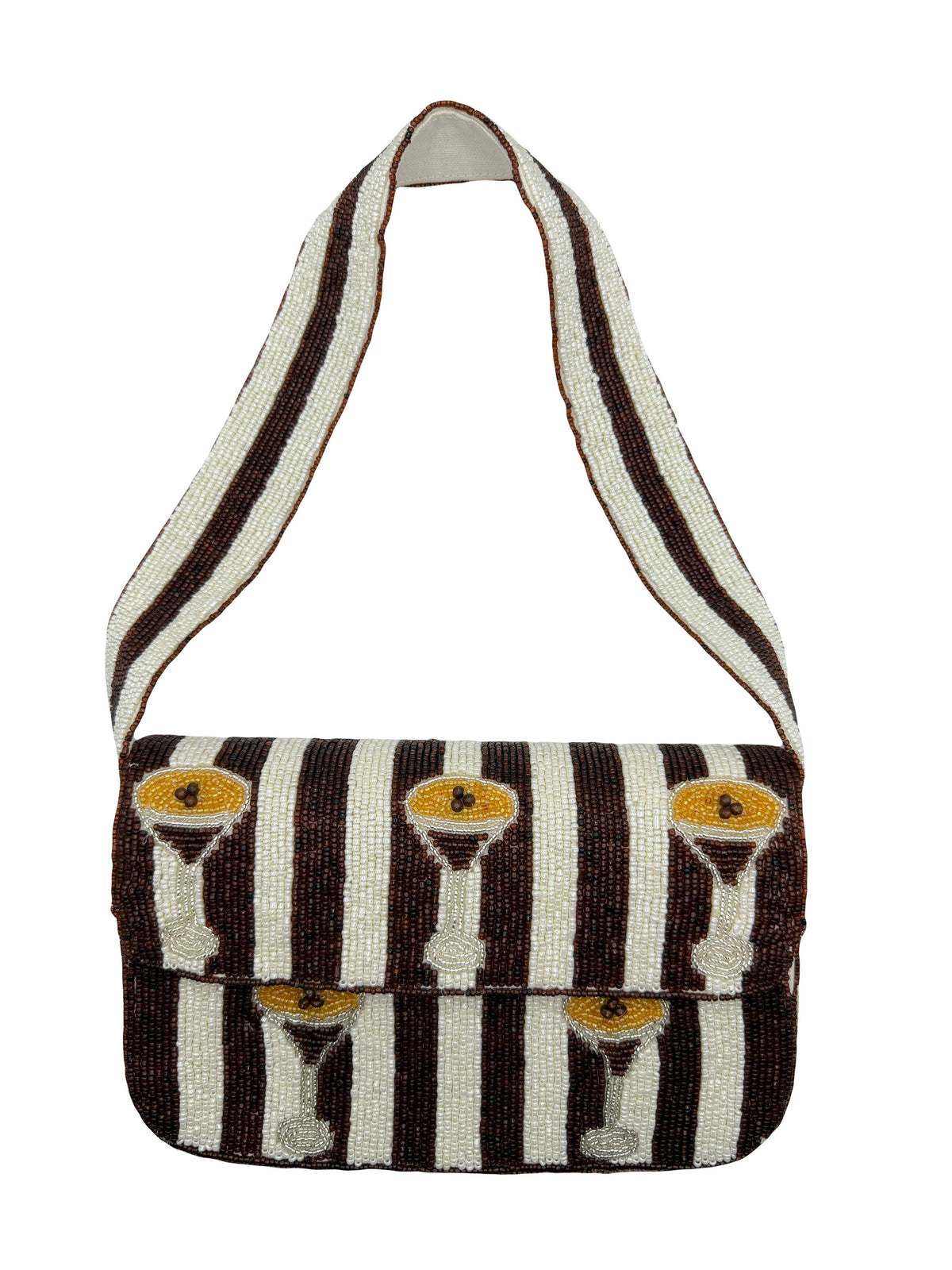 Espresso Martini Double Sided Beaded Shoulder Going Out Bag